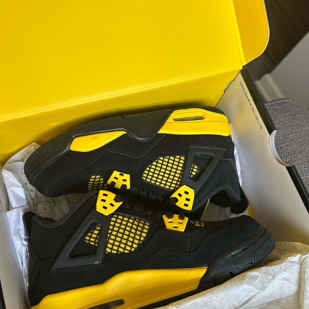 COPY - Jordan Thunder 4’s  Black and Yellow Sneakers